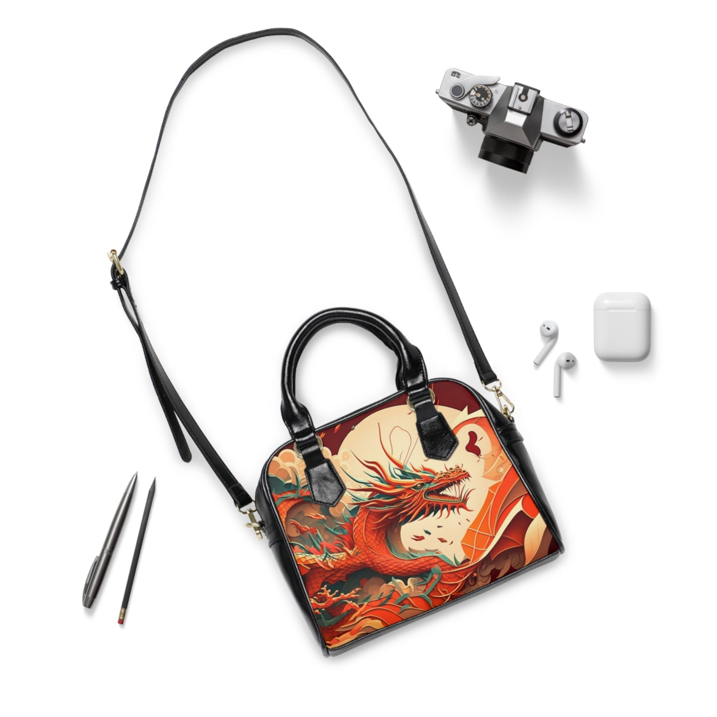 Custom Dragon Shoulder Handbag