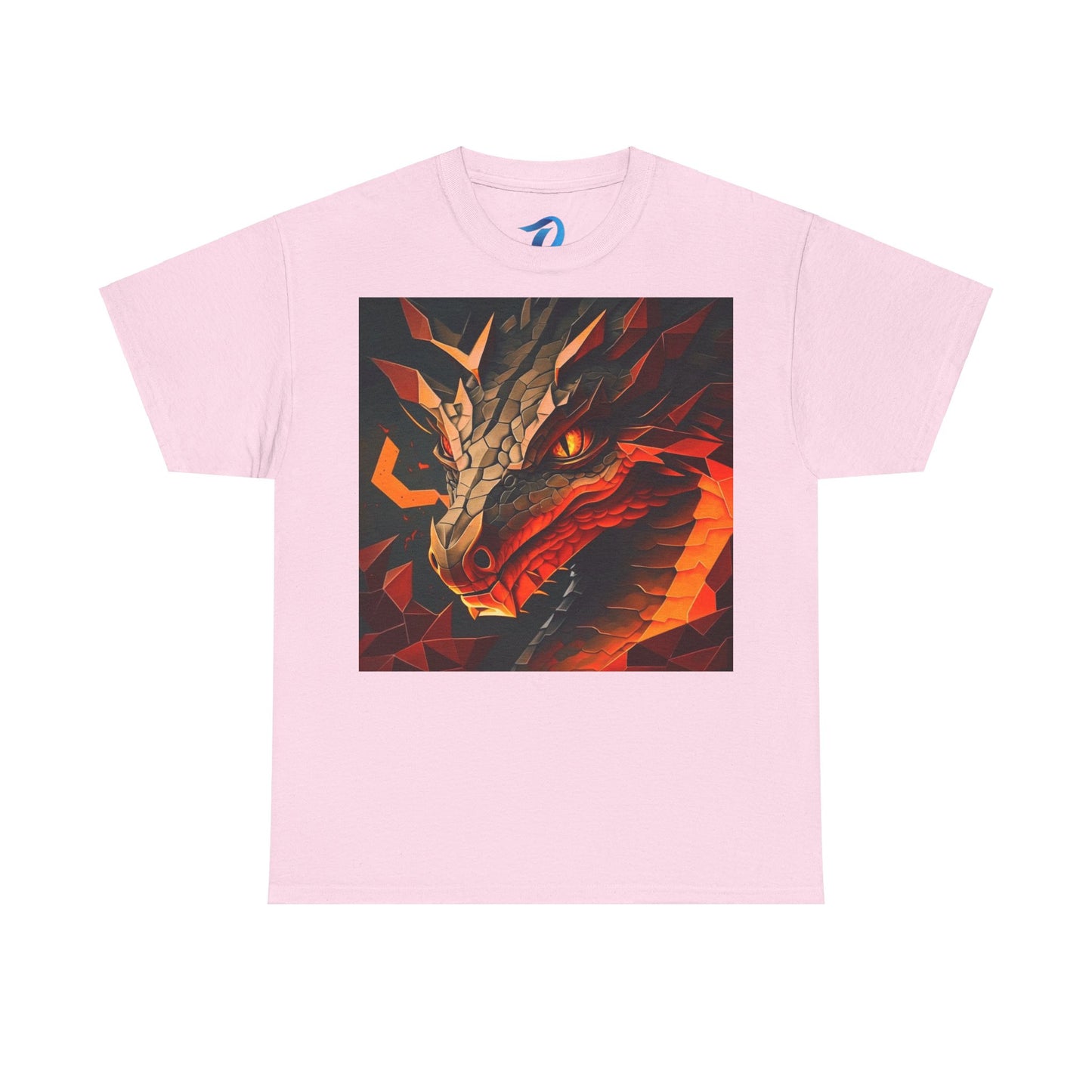 Women's Unisex Heavy Cotton Tee with a Fierce Dragon