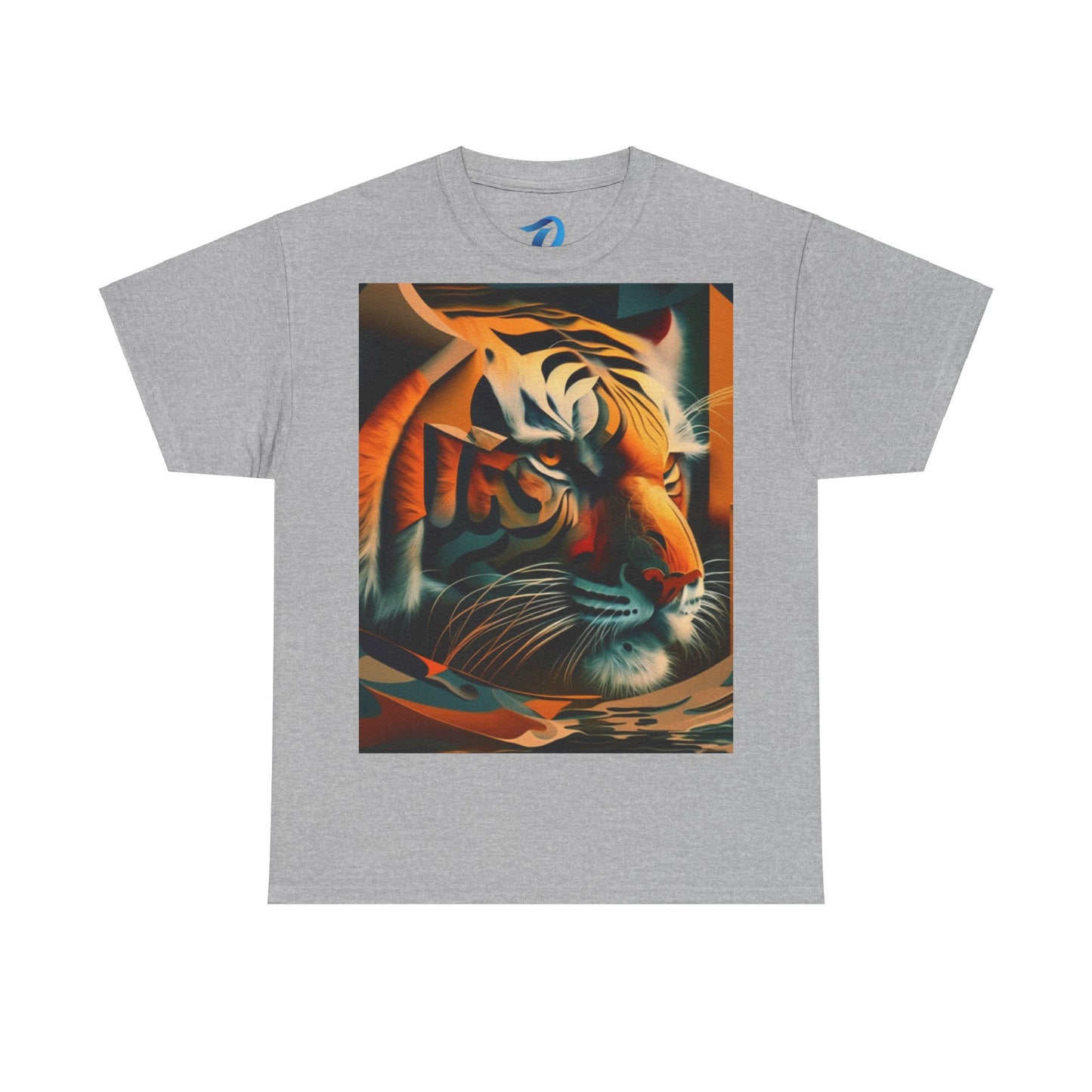 Women's Unisex Heavy Cotton Tee with a Majestic Tiger