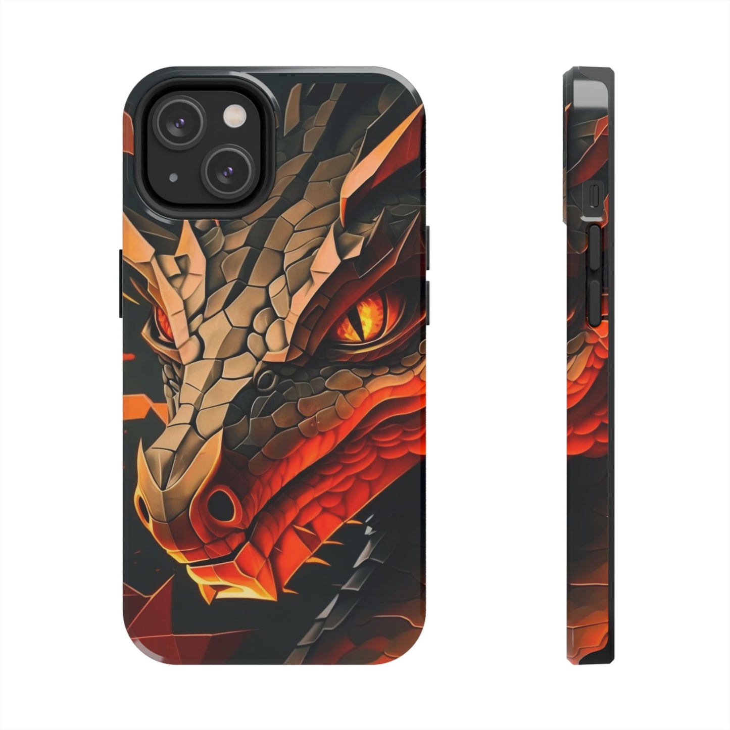 A Tough Phone Case with a Fierce Dragon.