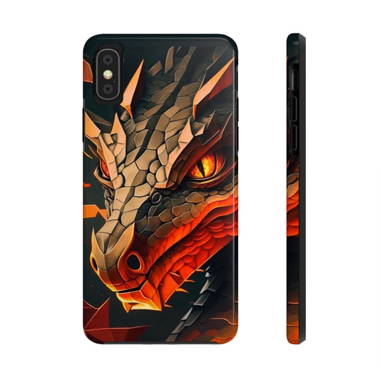 A Tough Phone Case with a Fierce Dragon.