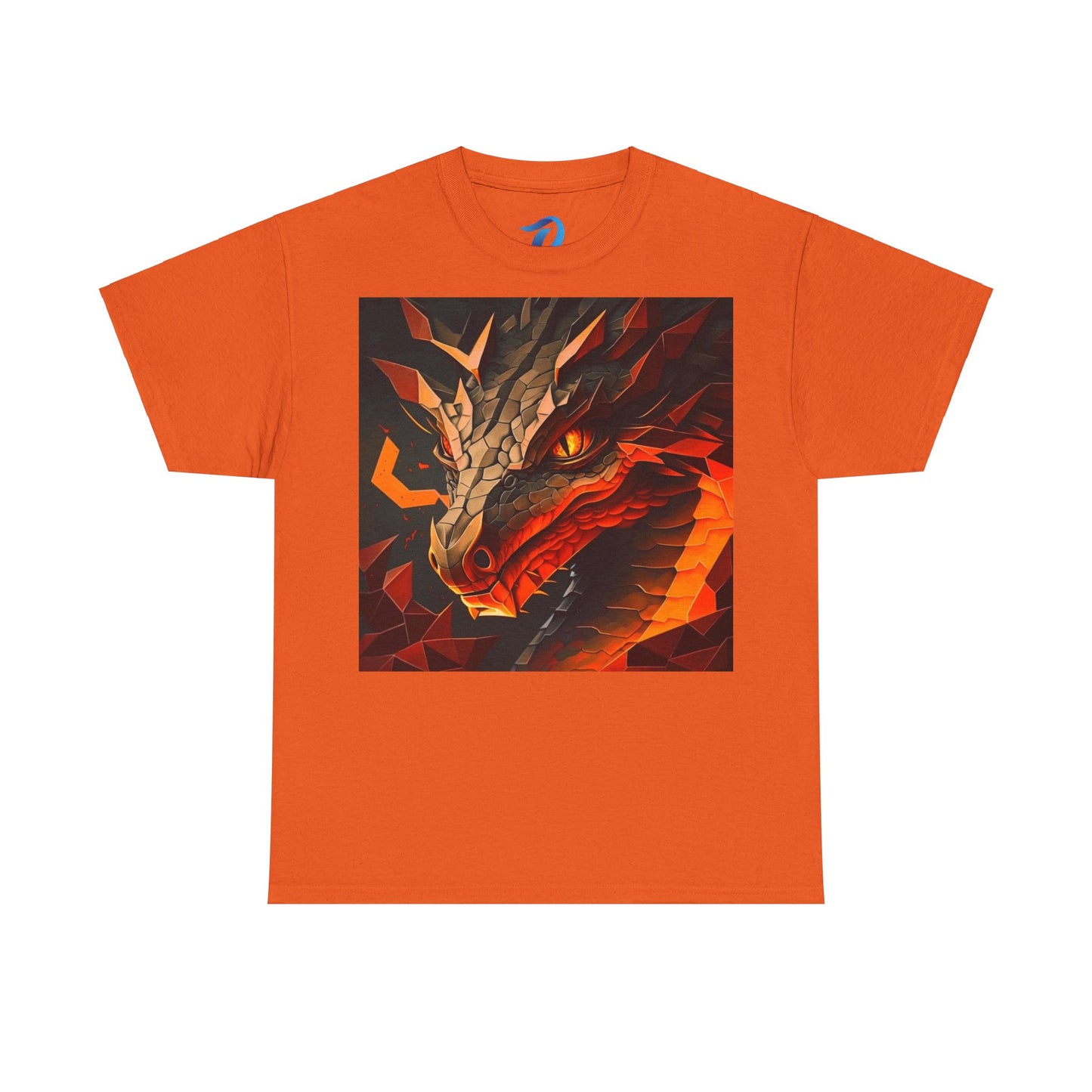 Women's Unisex Heavy Cotton Tee with a Fierce Dragon