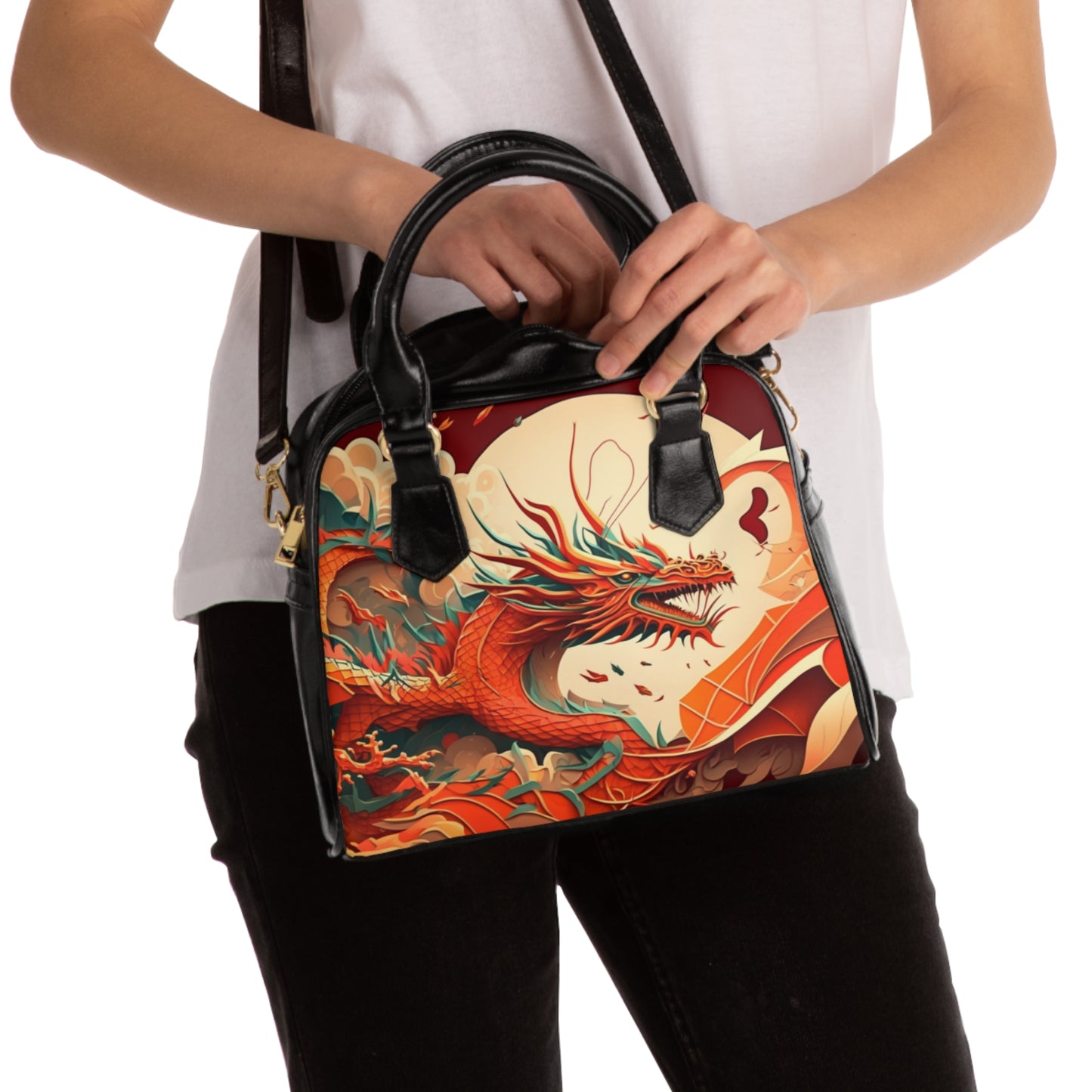 Custom Dragon Shoulder Handbag