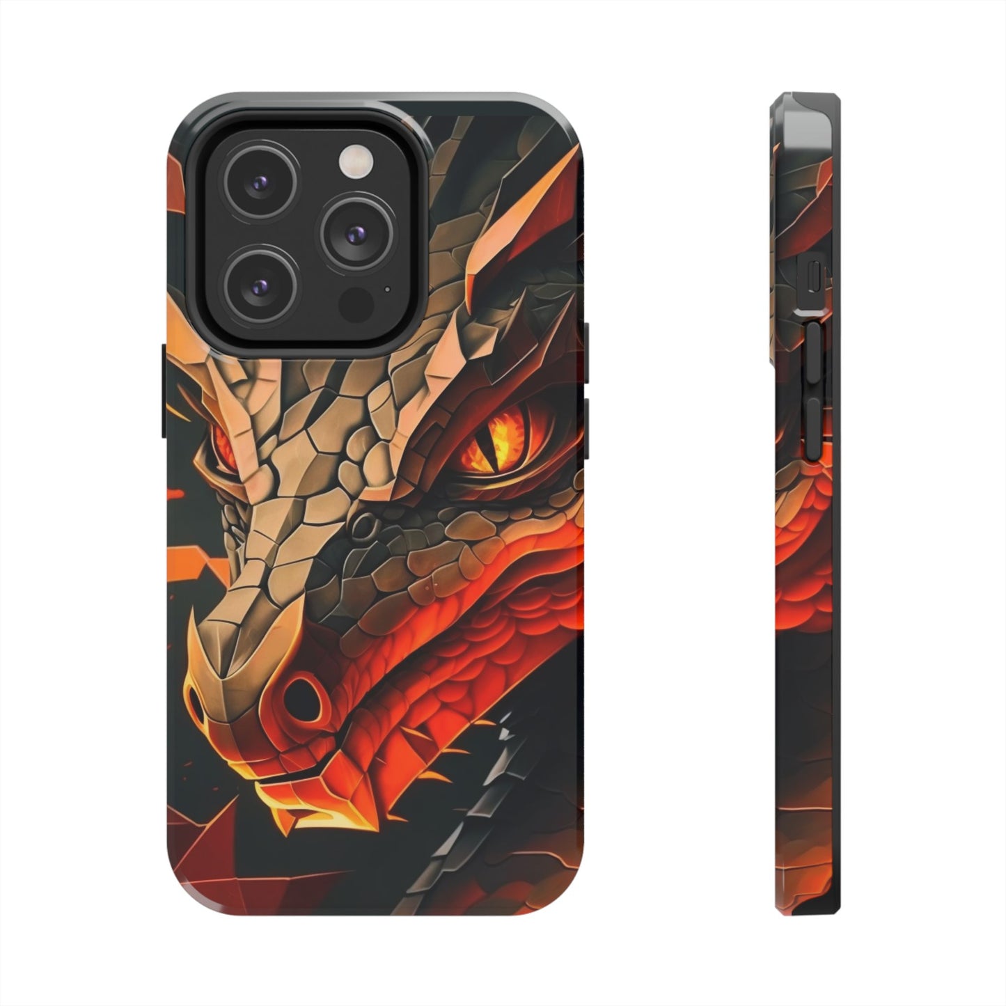 A Tough Phone Case with a Fierce Dragon.