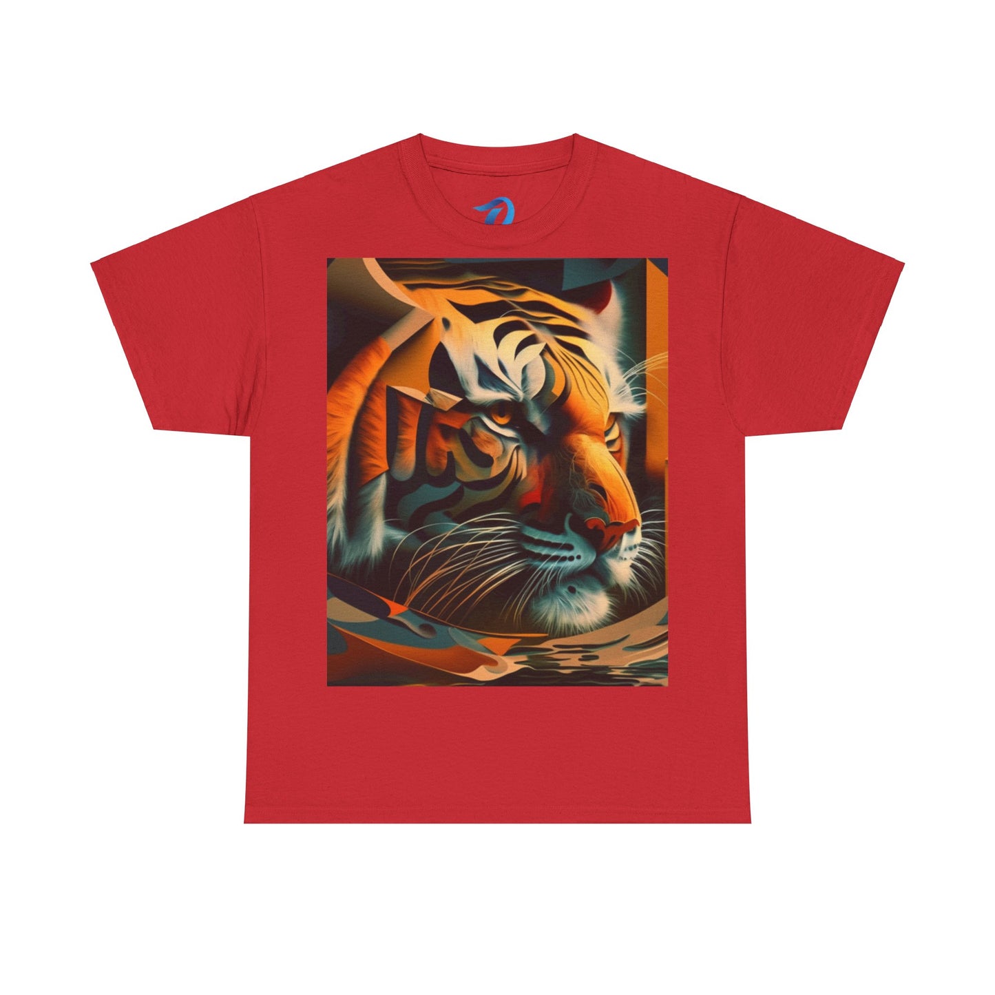 Women's Unisex Heavy Cotton Tee with a Majestic Tiger